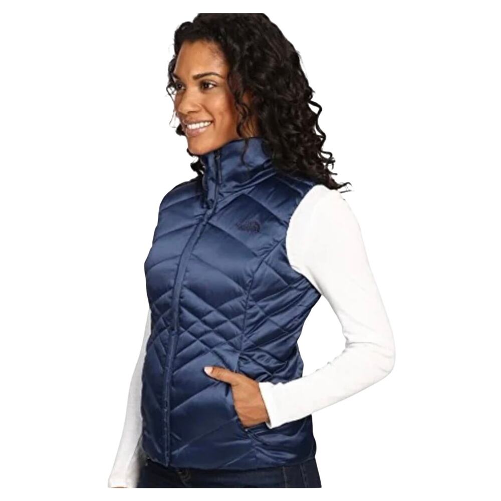 The North Face Blue  down fill 660 Aconagua Puffer Vest,  womens size XS/TP